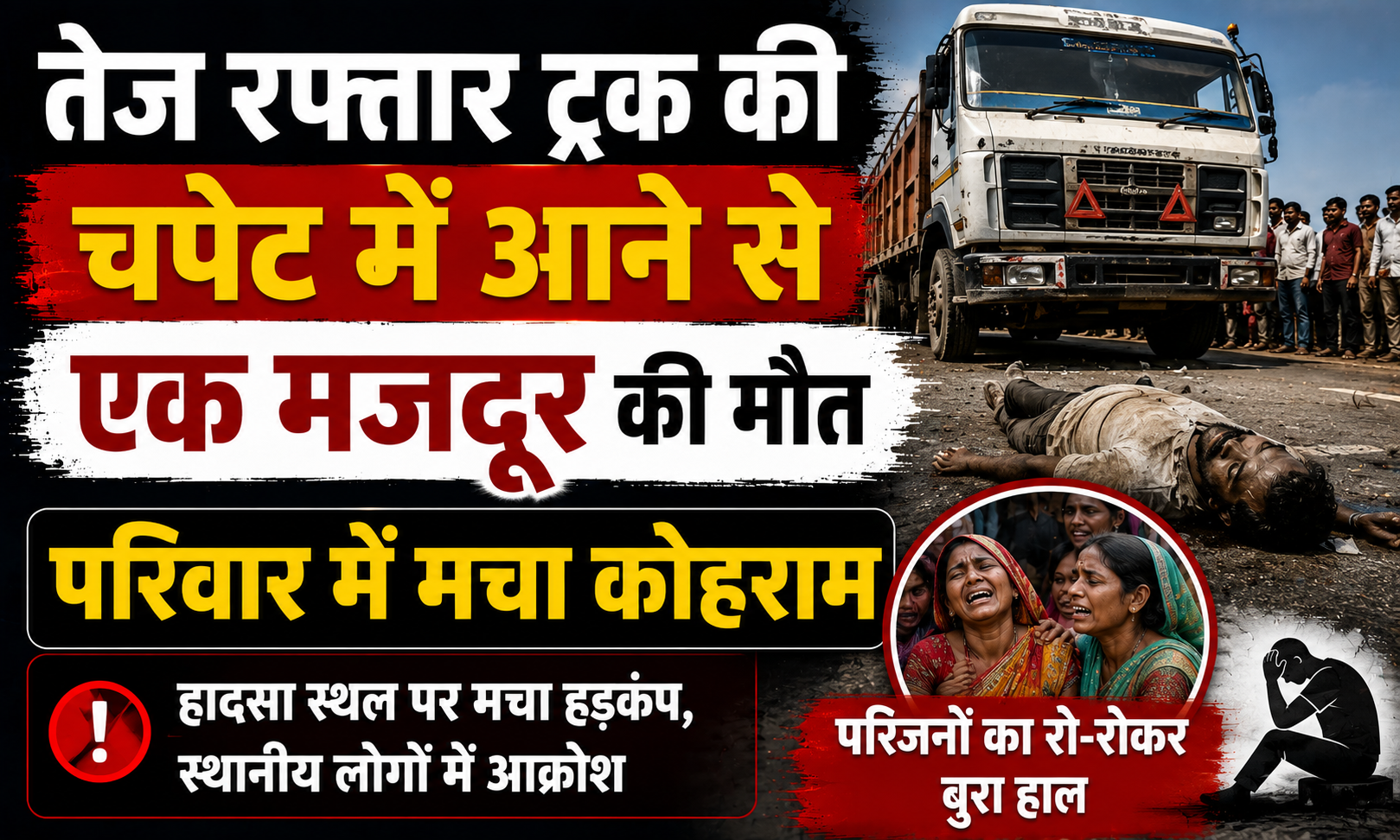 बाराचट्टी के जीटी रोड शोभ के समीप दर्दनाक हादसा: तेज रफ्तार ट्रक की चपेट में आने से एक मजदूर की मौत, परिवार में मचा कोहराम