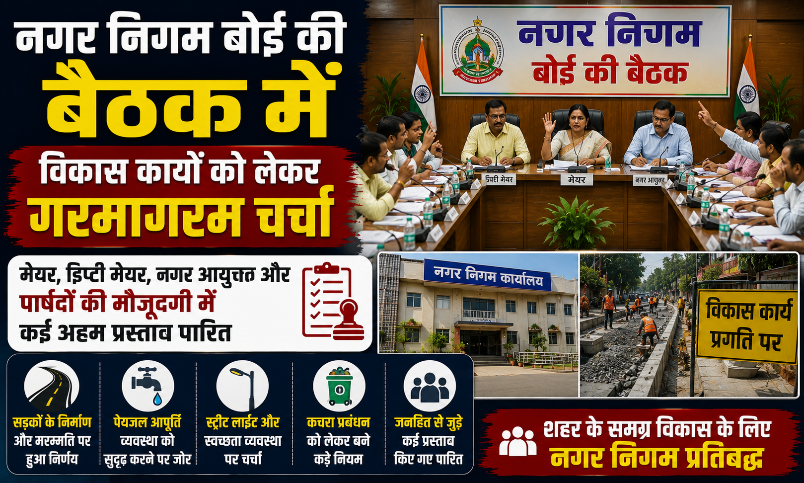 कसबा नगर परिषद बोर्ड की बैठक में विधायक और पार्षदों की मौजूदगी में विकास योजनाओं पर मंथन; कई महत्वपूर्ण प्रस्तावों पर लगी मुहर